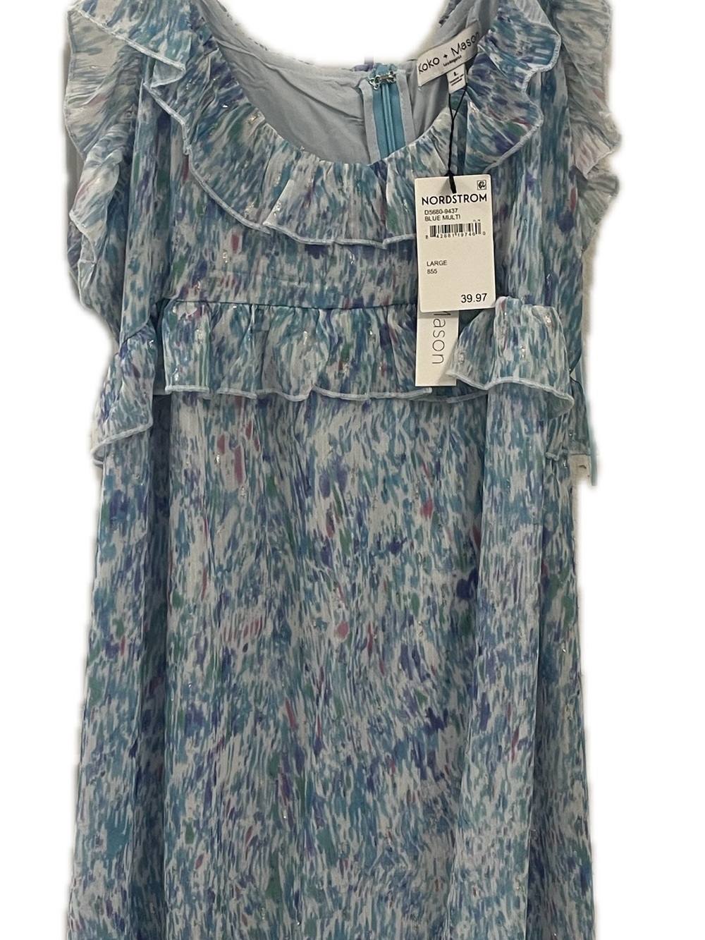 Cobalt Wash Ruffle Mini Dress - Nordstrom